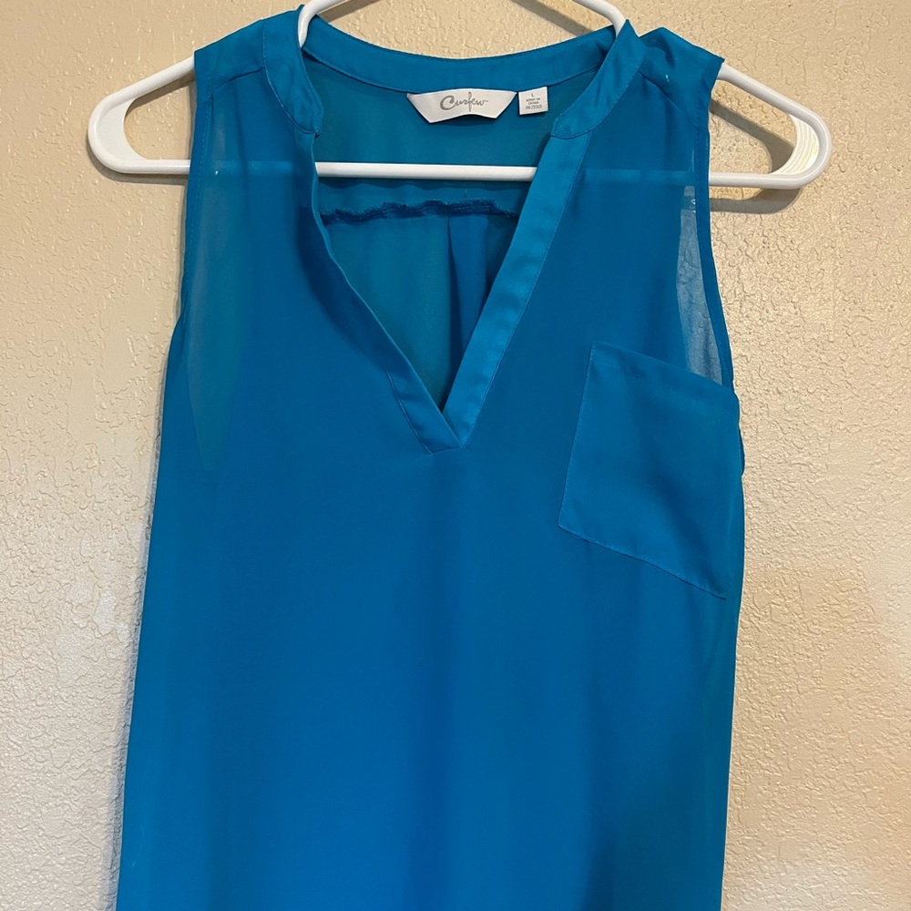 Large sheer Tank Top.